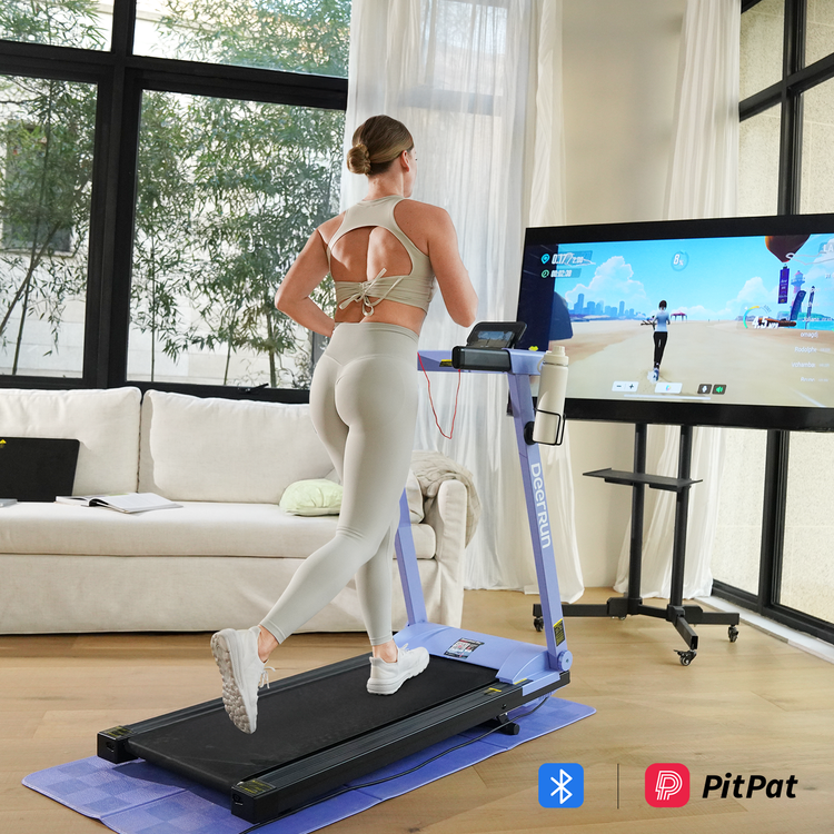 DeerRun All-New 2026 A1 Pro Move+  6% Incline Foldable Treadmill——Upgraded Chip & NFC Support | 350Lbs, 10mph Blue DeerRun®