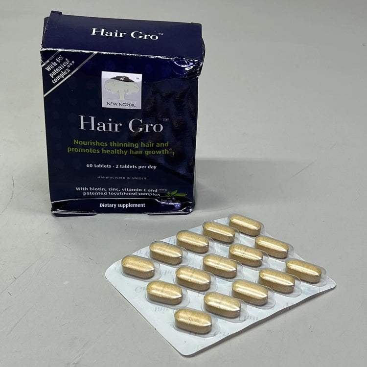 NEW NORDIC (60 TA BLETS) Hair Gro Healthy Grow/Nourishes Thinning Hair BB 05/27 PayWut