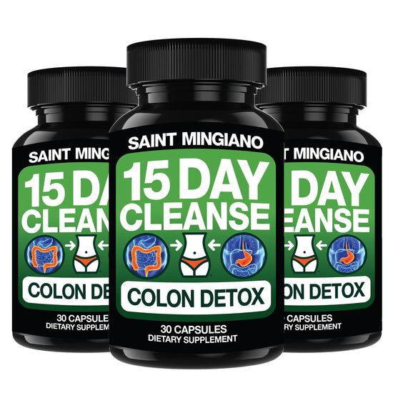 3x 15-Day Colon Cleanse Bundle Saint Mingiano - Supplements & Wellness Dedicated to Holistic Health