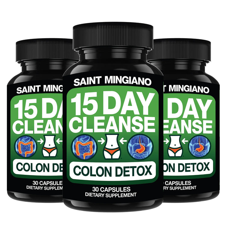 3x 15-Day Colon Cleanse Bundle Saint Mingiano - Supplements & Wellness Dedicated to Holistic Health