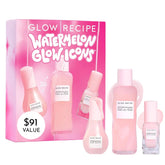Glow Recipe Watermelon Glow Icons Skin Care Gift Set - Niacinamide Dew Drops Face Serum + PHA + BHA Pore Minimizing Toner with Hyaluronic Acid + Pink Juice Facial Moisturizer (3 Count) Pi-Mart