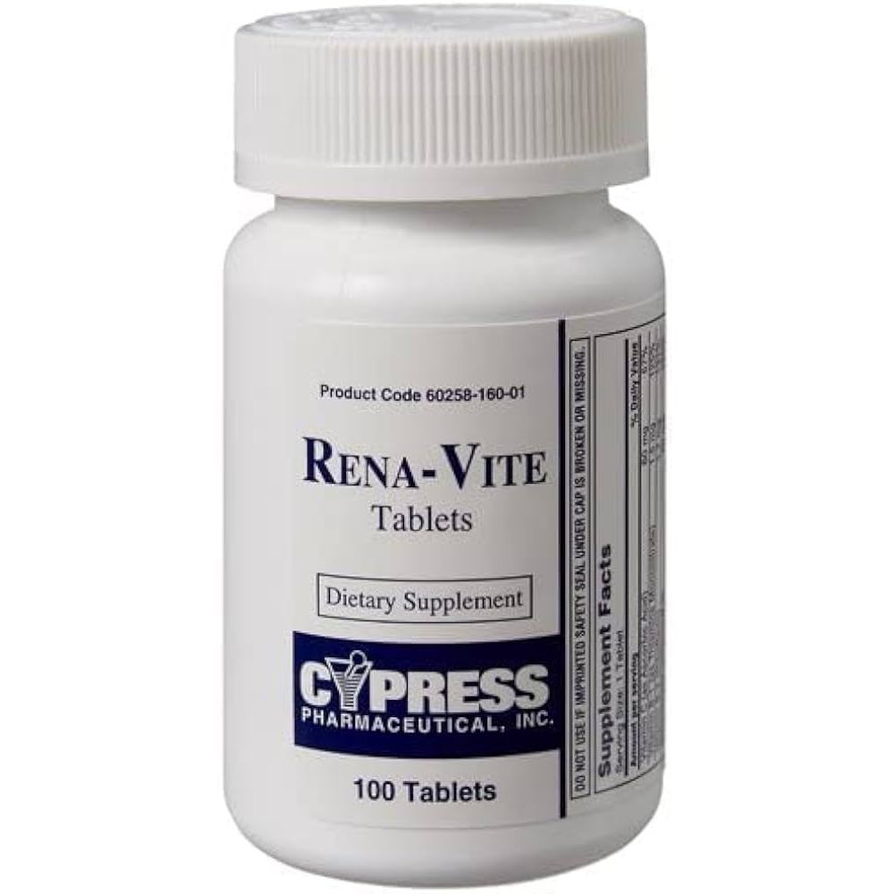 Rena-Vite Dietary Supplement, Specialized Renal Vitamin Formula, 100 Count Pasteur Pharmacy