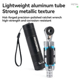 S2 Alloy 1/4" Drive Ratchet Handle 72-Tooth Compact Bike Repair Kit with 8 Bits ROCKBROS-US