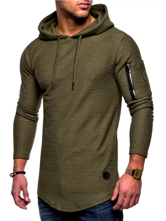 Men's Plus Size Casual Slim Fit Long Sleeve Hoodie