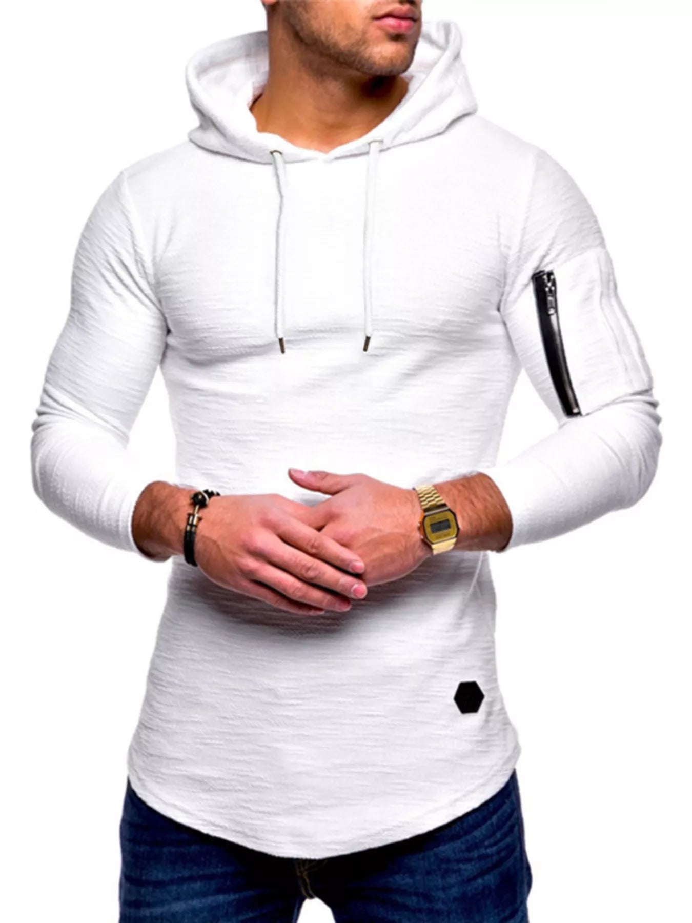 Men's Plus Size Casual Slim Fit Long Sleeve Hoodie