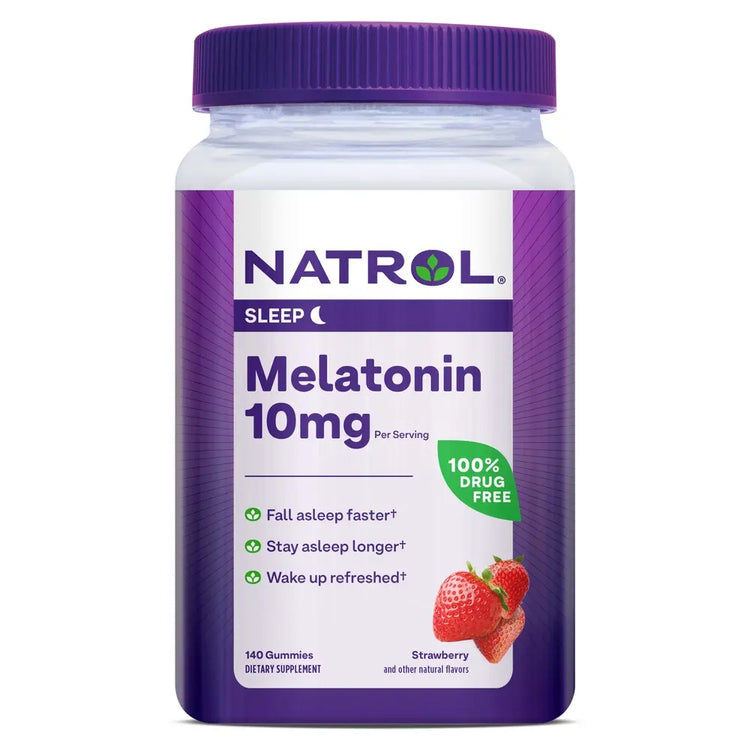 Natrol® Melatonin Gummies – 10 mg (Strawberry Flavor) Pasteur Pharmacy