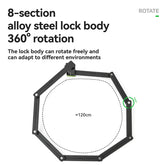 8-Section Folding Combination Bike Lock ROCKBROS-US