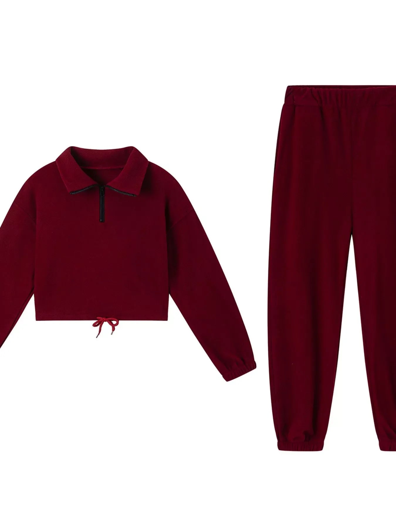 Quarter Zip Sweatshirt and Pants Set