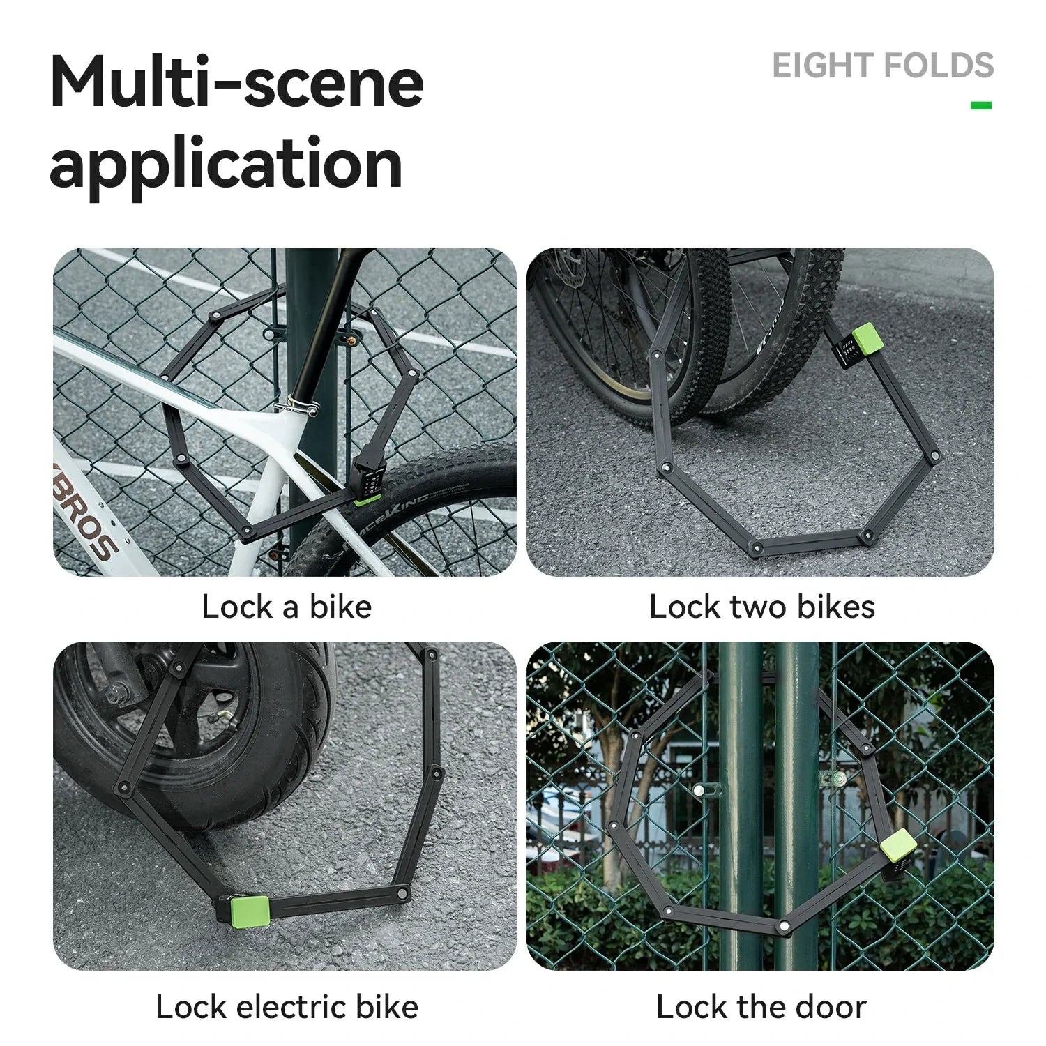8-Section Folding Combination Bike Lock ROCKBROS-US