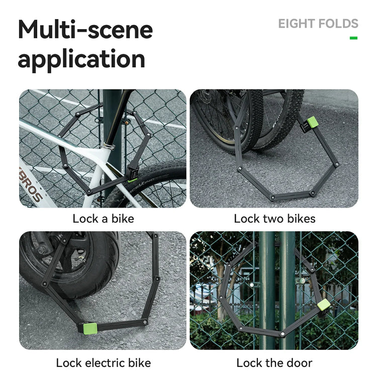 8-Section Folding Combination Bike Lock ROCKBROS-US