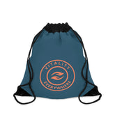 Vitality Everywhere Drawstring Bag — Motivational Gym Sack with Circular Logo Printify