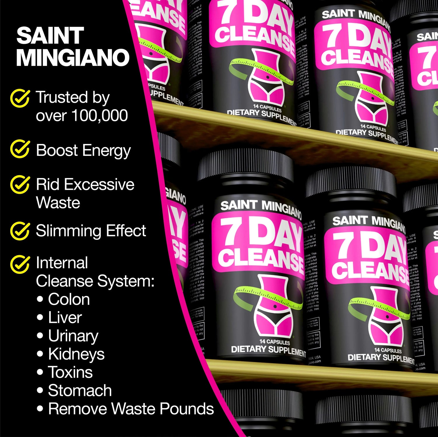 7-Day Colon Cleanse Detox Saint Mingiano - Supplements & Wellness Dedicated to Holistic Health