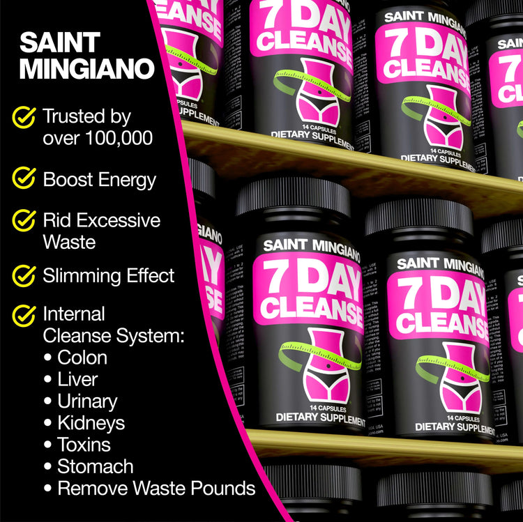 7-Day Colon Cleanse Detox Saint Mingiano - Supplements & Wellness Dedicated to Holistic Health
