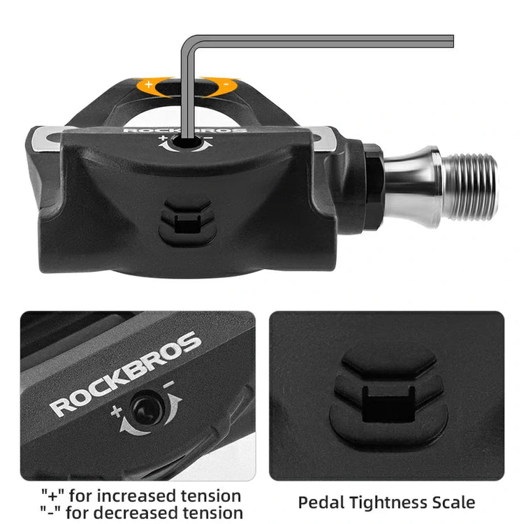 Carbon Fiber SPD Clipless Pedals for Road Bikes 9/16&