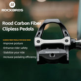 Carbon Fiber SPD Clipless Pedals for Road Bikes 9/16&
