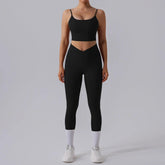 High Waist Tight Yoga Workout Clothes Sports Suit Women Vain Products