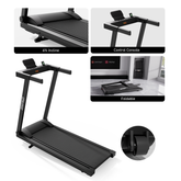 DeerRun All-New 2026 A1 Pro Move+ Smart Foldable Treadmill with 6% Incline & NFC | 350 lbs, 10 mph, Black DeerRun®