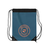 Vitality Everywhere Drawstring Bag — Motivational Gym Sack with Circular Logo Printify