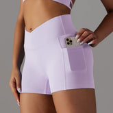 Yoga Shorts With Phone Pocket Design Fitness Sports Pants For Women Clothing Vain Products