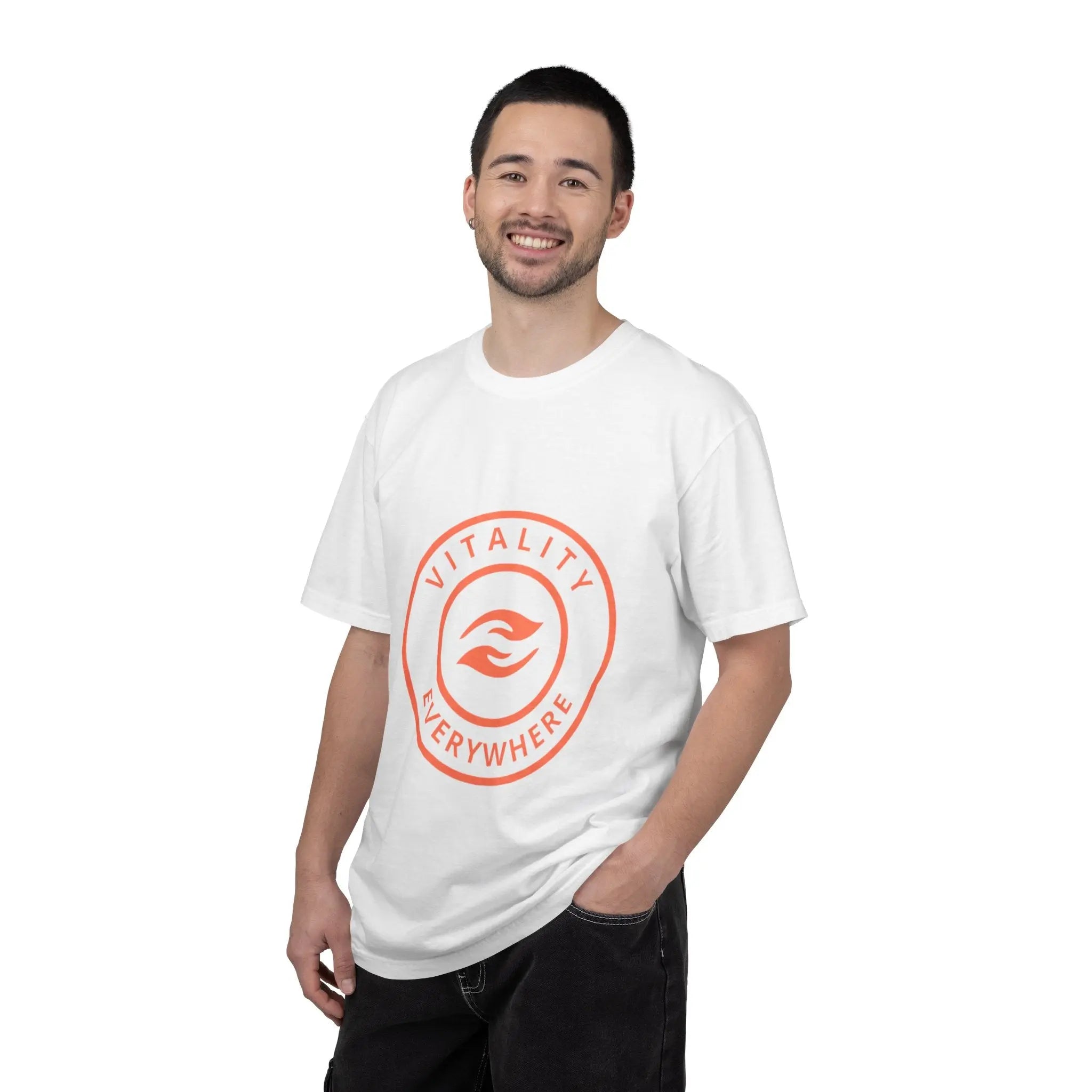 Vitality Everywhere T-Shirt — Minimal Wellness Logo Tee Printify