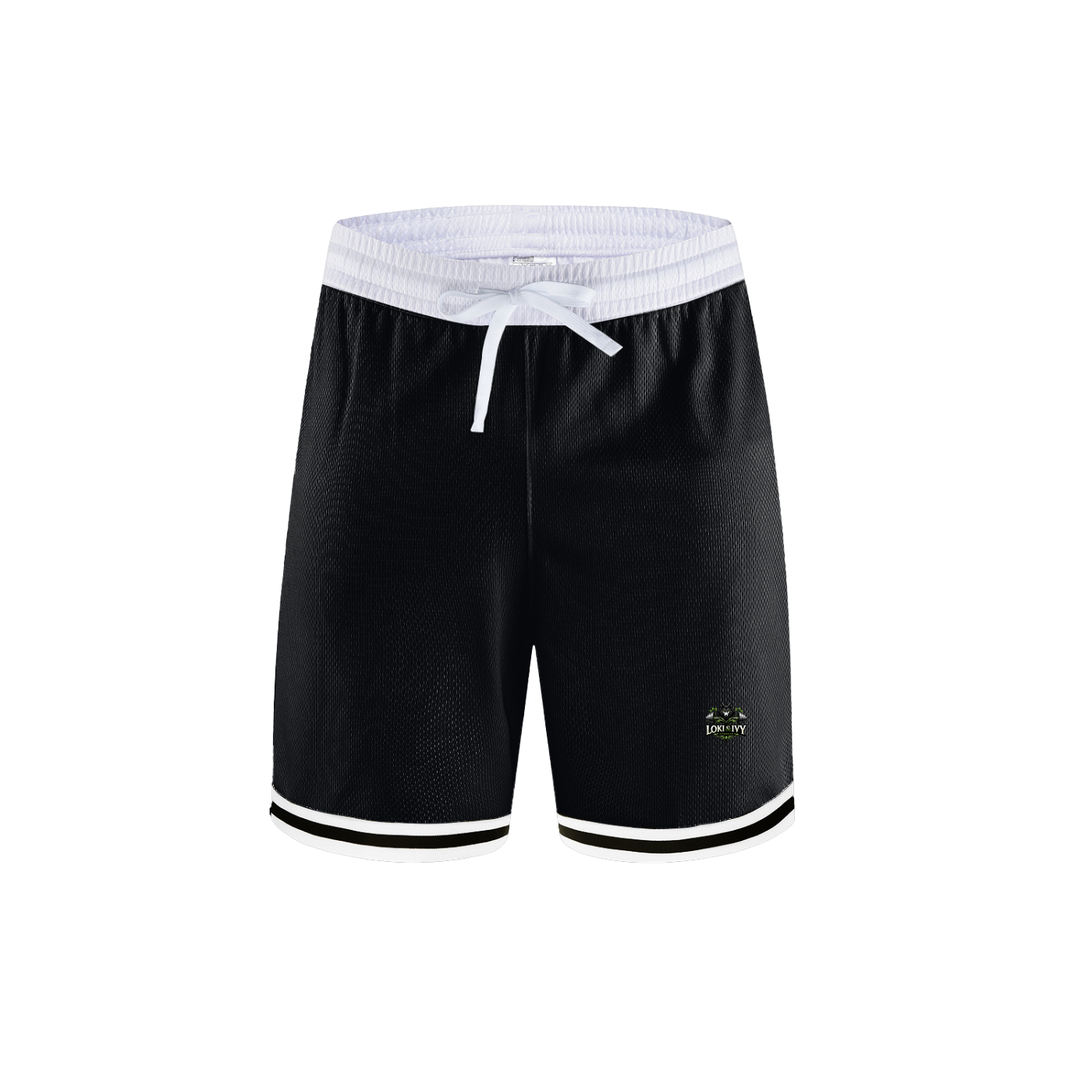 Loki & Ivy Classic Stripe Trim Basketball Shorts THRIXINE