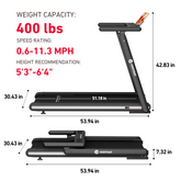 DeerRun X20 Incline Home Treadmill with 15% Auto Incline & Full Running Deck | 400 lbs, 11.3 mph DeerRun®