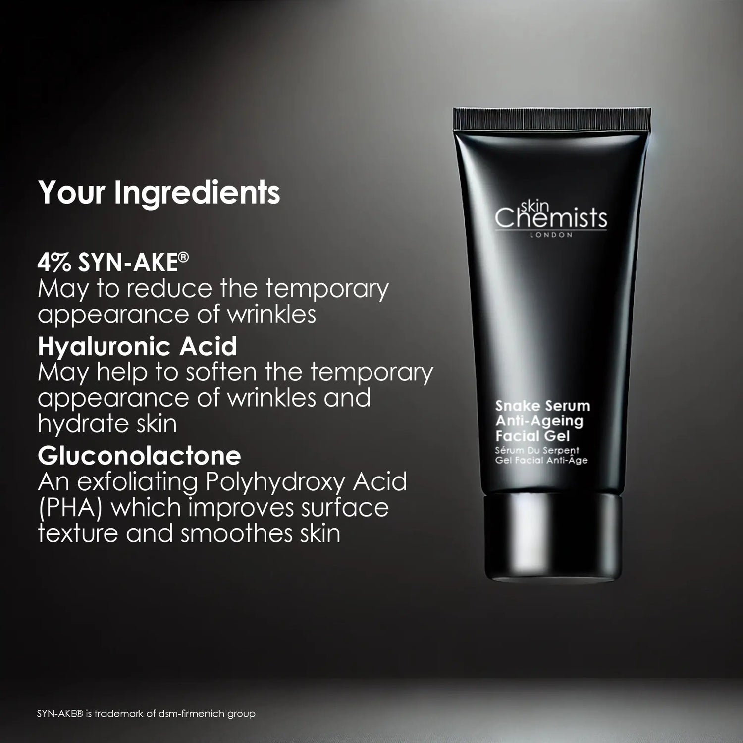 skinChemists Snake Serum Anti-Ageing Facial Gel 30ml skinChemists US