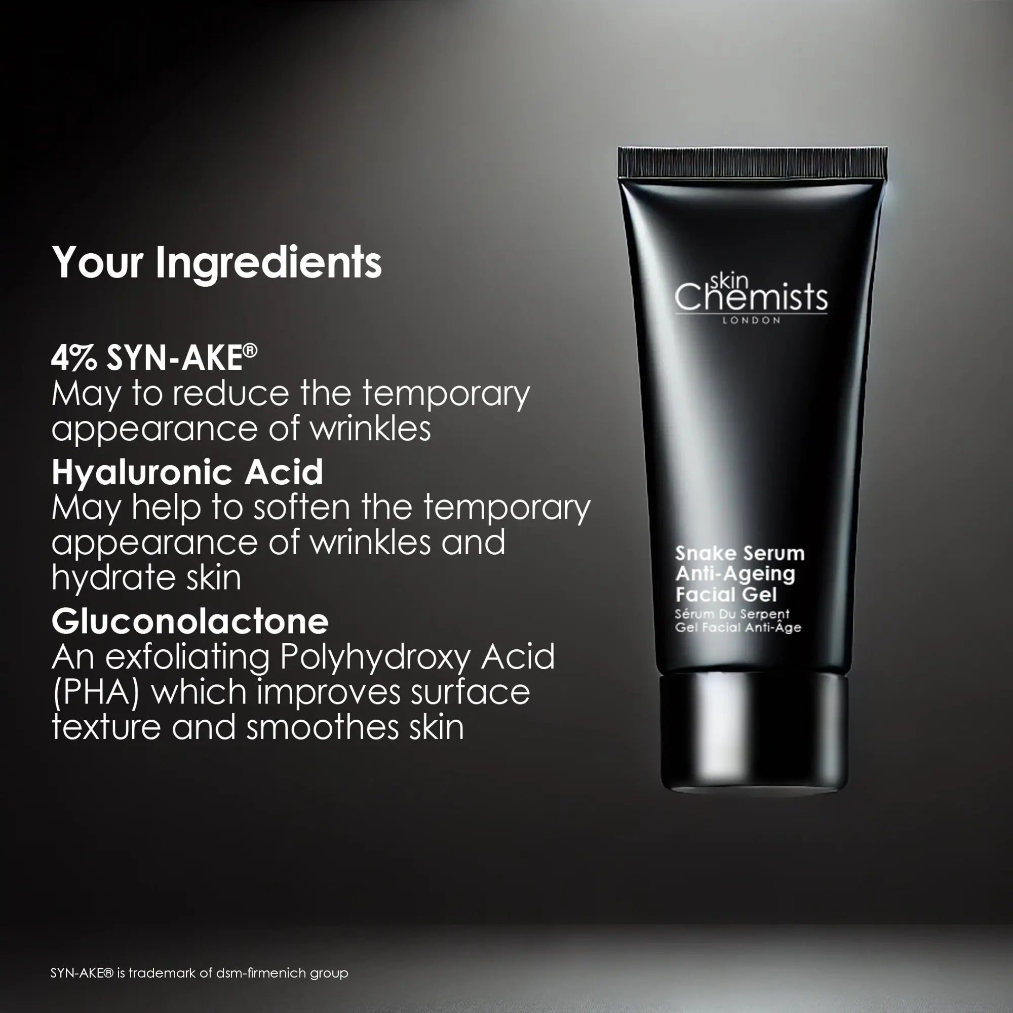 skinChemists Snake Serum Anti-Ageing Facial Gel 30ml skinChemists US