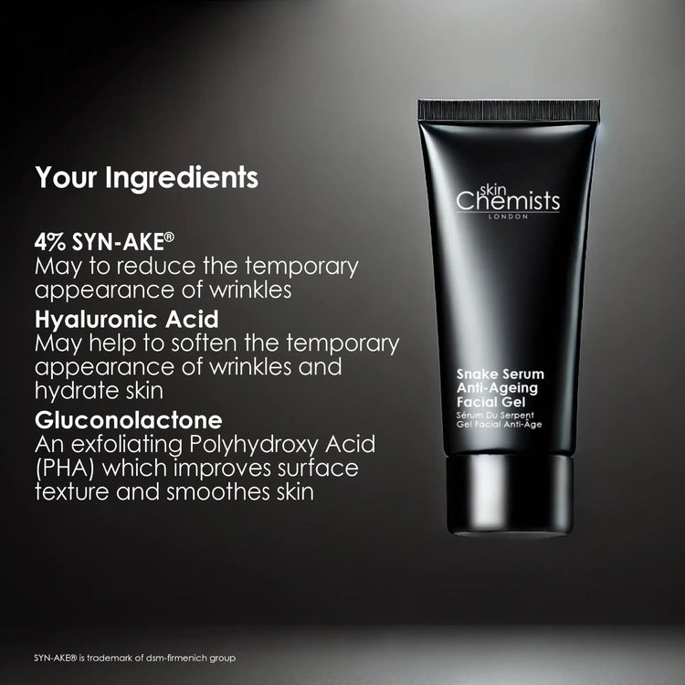 skinChemists Snake Serum Anti-Ageing Facial Gel 30ml skinChemists US