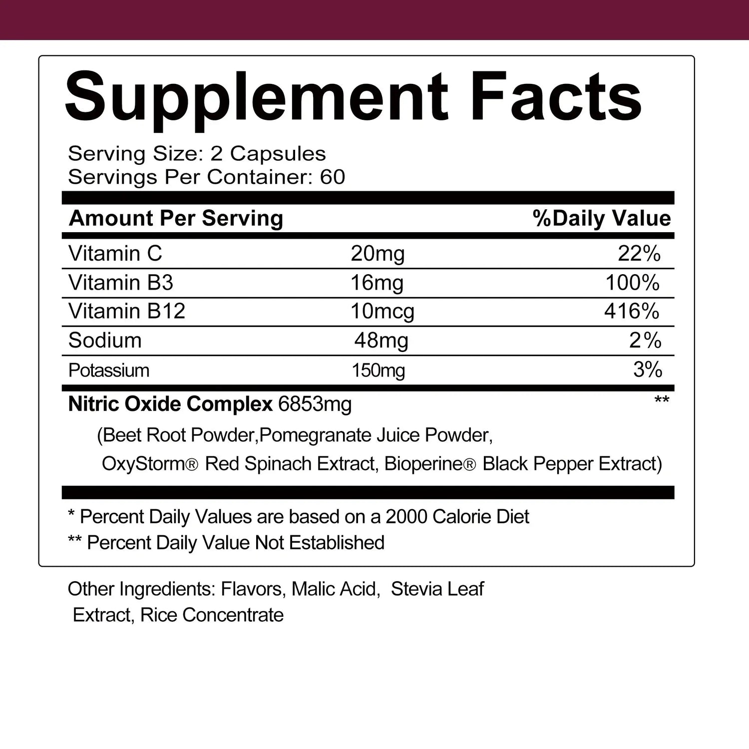 Nitric Oxide Beetroot Supplement – Natural Energy – Supports Heart Health - 120 Capsules Roksy