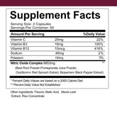 Nitric Oxide Beetroot Supplement – Natural Energy – Supports Heart Health - 120 Capsules Roksy
