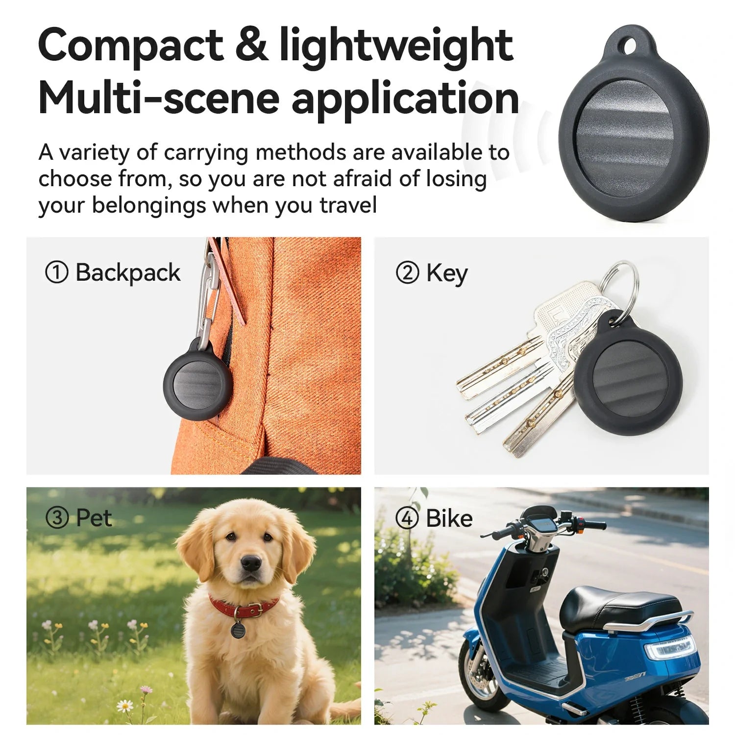 Bike Locator Anti Theft Device Compatible Apple AirTag ROCKBROS-US