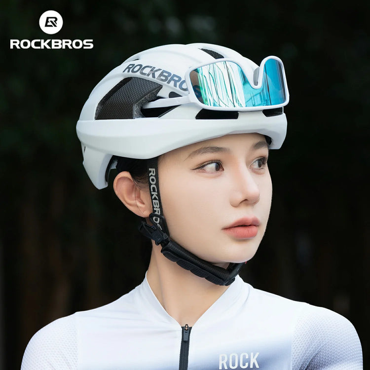 Carbon Fiber Cycling Helmet Antibacterial Lining Ventilated Adjustable Fit 3D-GRID ROCKBROS-US
