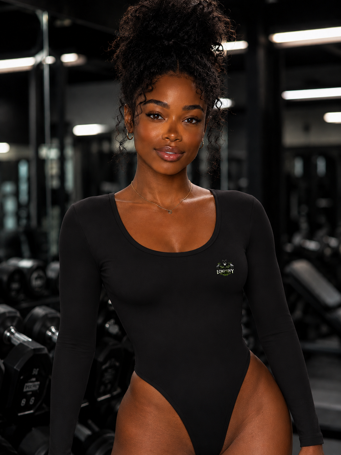 Loki & Ivy Women's Tight Long Sleeve Yoga Bodysuit THRIXINE