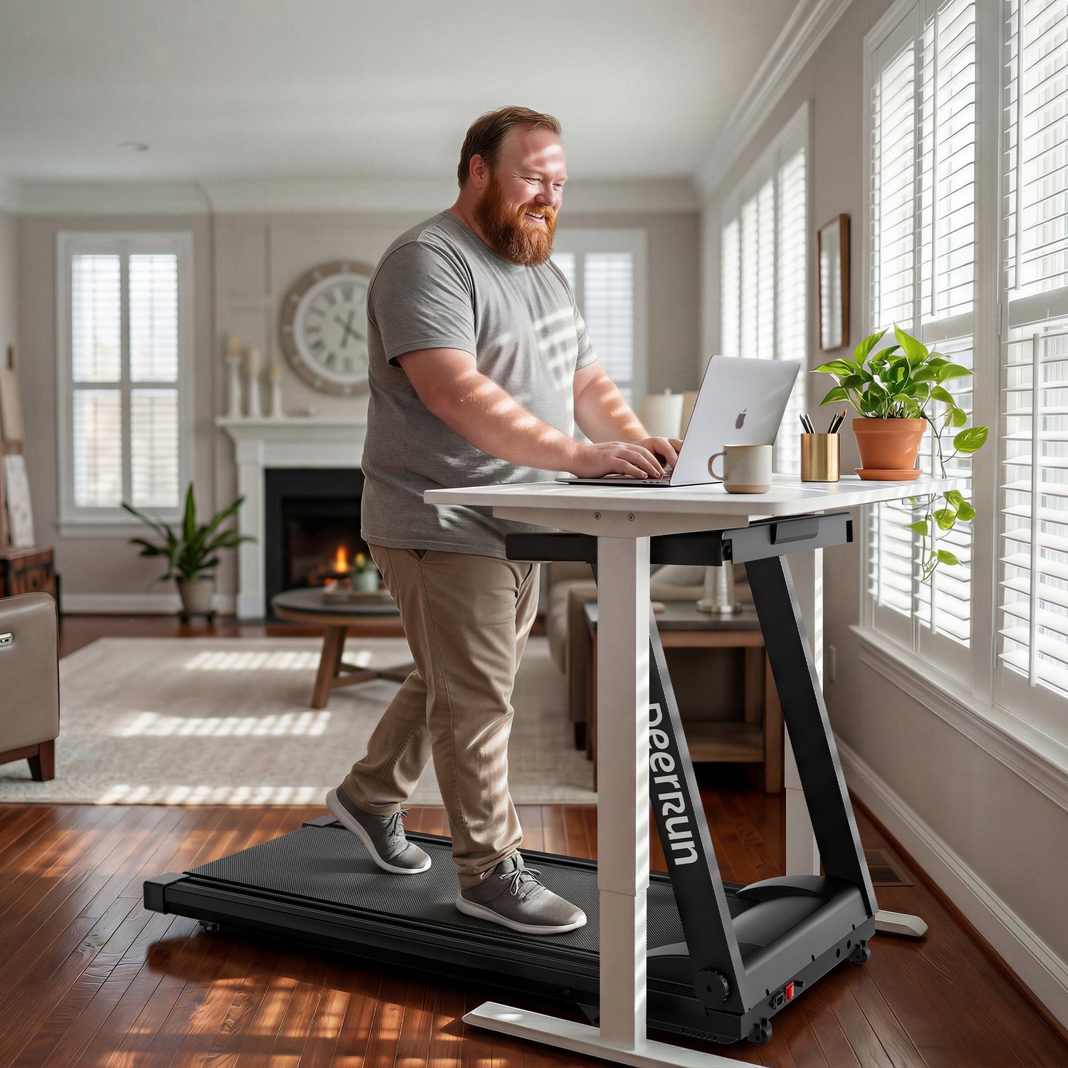 DeerRun All-New 2026 A1 Pro Move+ Smart Foldable Treadmill with 6% Incline & NFC | 350 lbs, 10 mph, Black DeerRun®
