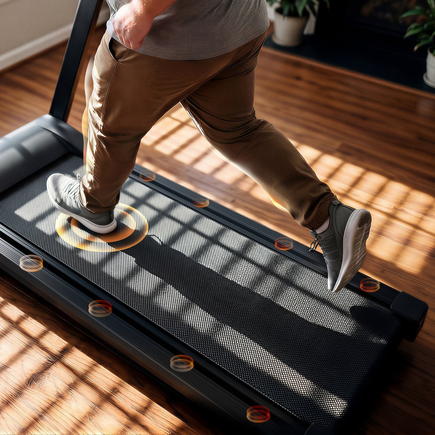 DeerRun All-New 2026 A1 Pro Move+ Smart Foldable Treadmill with 6% Incline & NFC | 350 lbs, 10 mph, Black DeerRun®