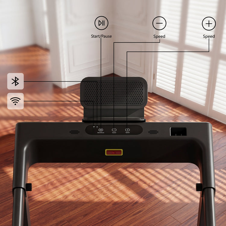 DeerRun All-New 2026 A1 Pro Move+ Smart Foldable Treadmill with 6% Incline & NFC | 350 lbs, 10 mph, Black DeerRun®
