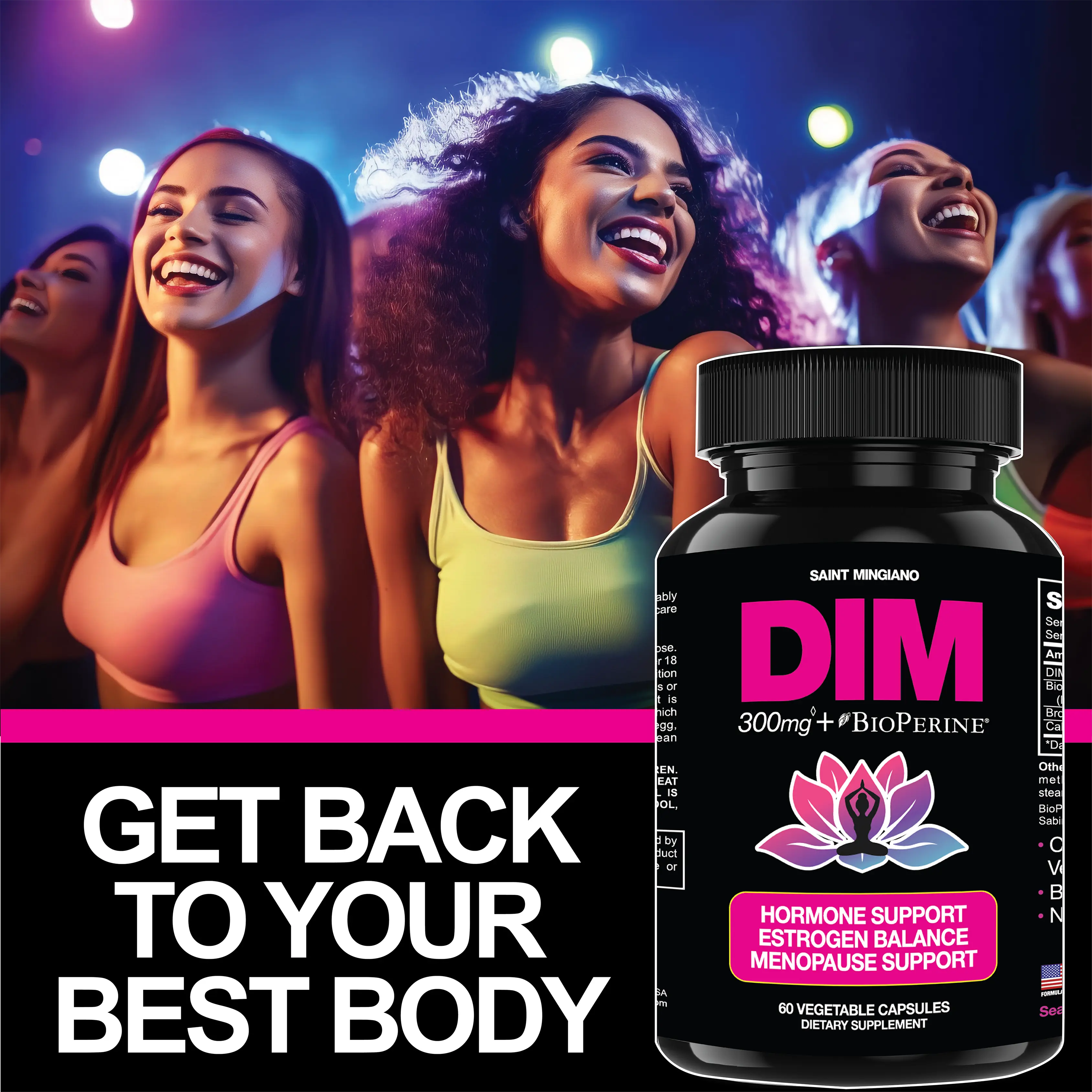 DIM 300 mg Women’s Hormone & Menopause Support Saint Mingiano - Supplements & Wellness Dedicated to Holistic Health