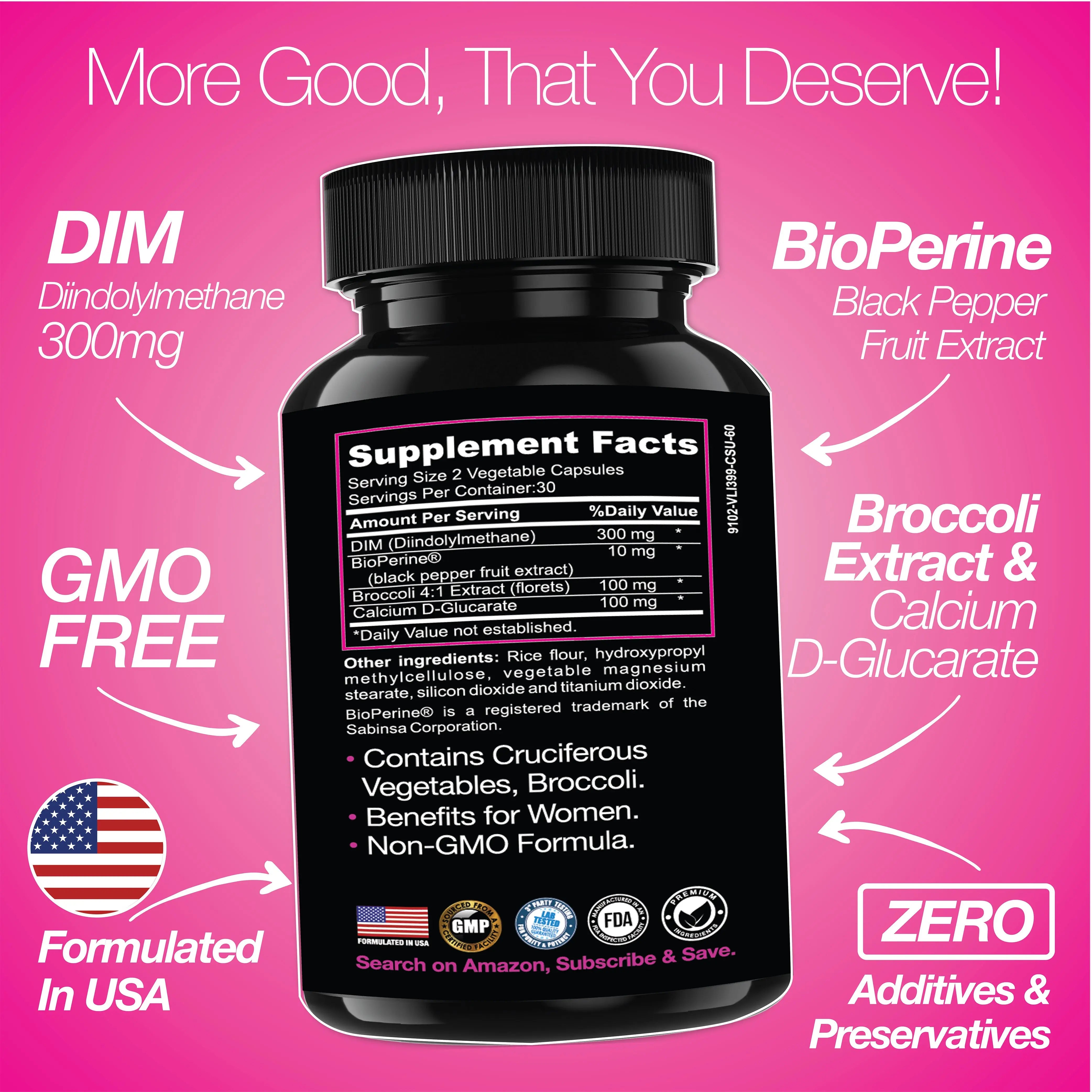 DIM 300 mg Women’s Hormone & Menopause Support Saint Mingiano - Supplements & Wellness Dedicated to Holistic Health