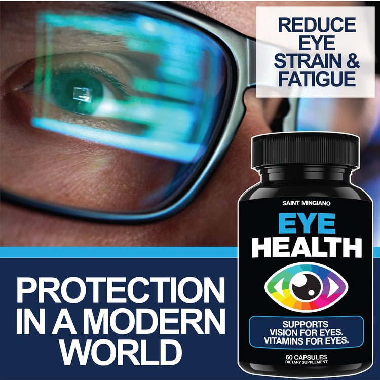 Eye Health & Vision Vitamins Supplement 60 Capsules Saint Mingiano - Supplements & Wellness Dedicated to Holistic Health