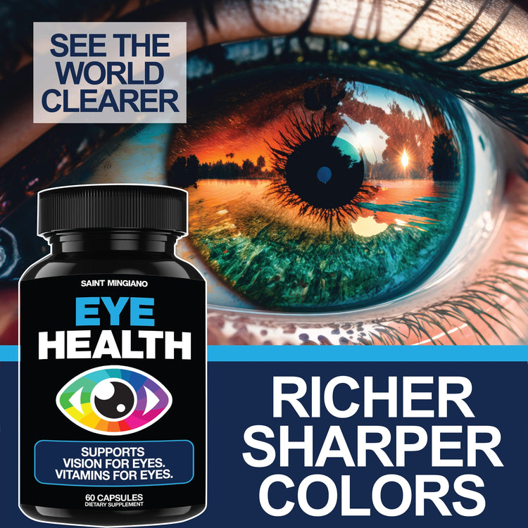 Eye Health & Vision Vitamins Supplement 60 Capsules Saint Mingiano - Supplements & Wellness Dedicated to Holistic Health