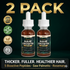 Peptide Hair Growth Serum 2 Pack | 5 Bioactive Peptides Rosemary Saw Palmetto Arginine | Hair Growth Scalp Nourishment and Hair Vitality | 30ml Each Roksy