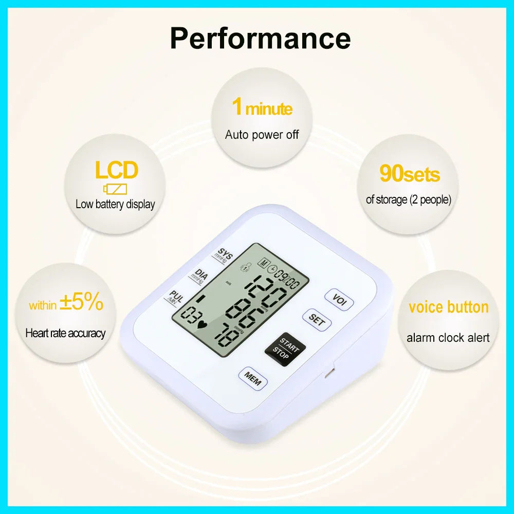 Arm Blood Pressure Monitor with Pulse Meter