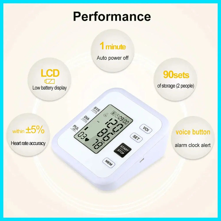Arm Blood Pressure Monitor with Pulse Meter V.I.P Digital Presence