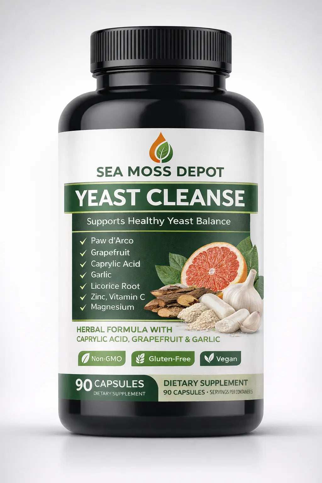 Yeast Cleanse – Advanced Gut & Candida Support Formula (90 Vegan Capsules) Seamoss depot