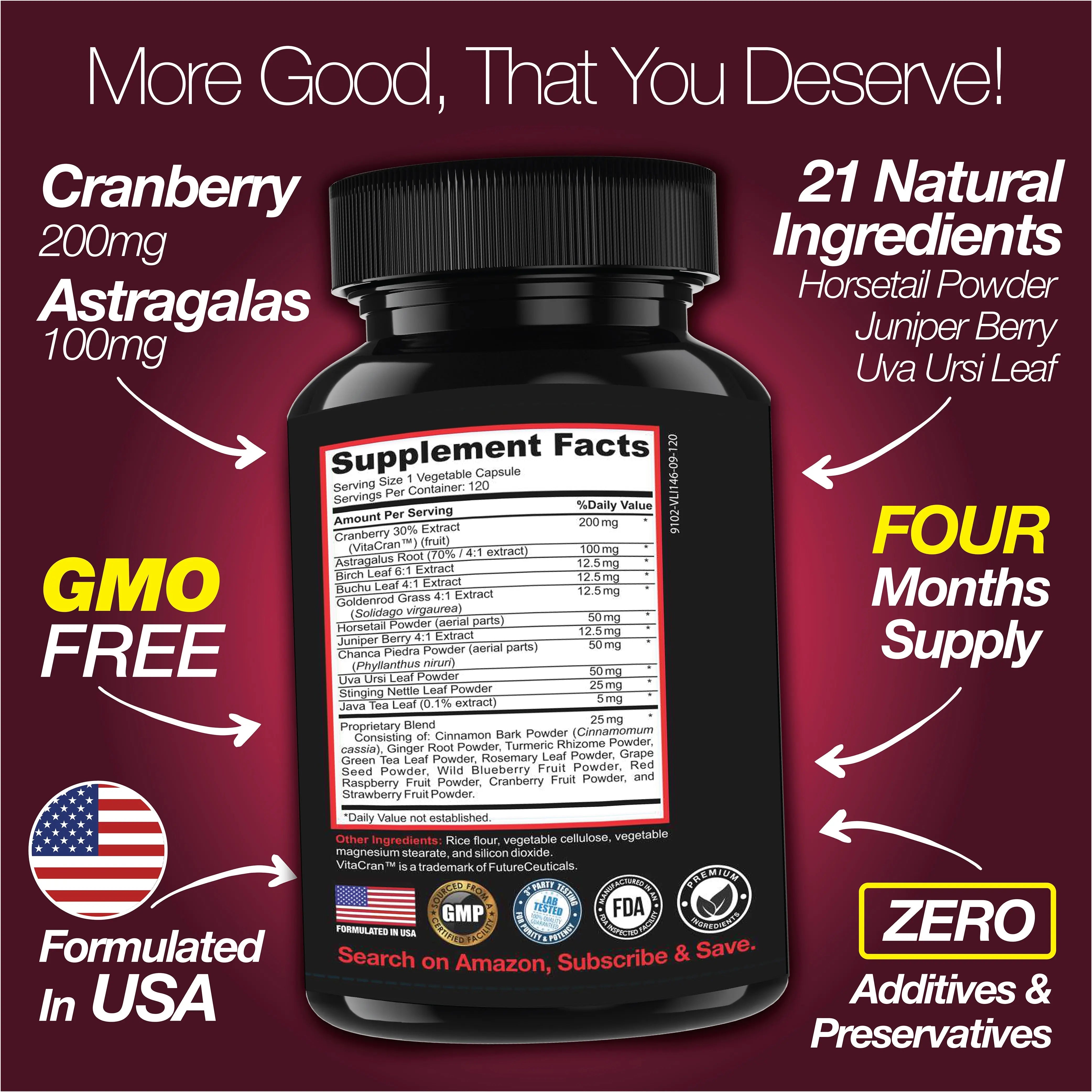 Kidney Support Cleanse – Cranberry & Astragalus Capsules Saint Mingiano - Supplements & Wellness Dedicated to Holistic Health