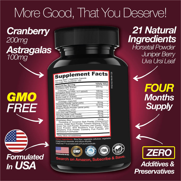 Kidney Support Cleanse – Cranberry & Astragalus Capsules Saint Mingiano - Supplements & Wellness Dedicated to Holistic Health