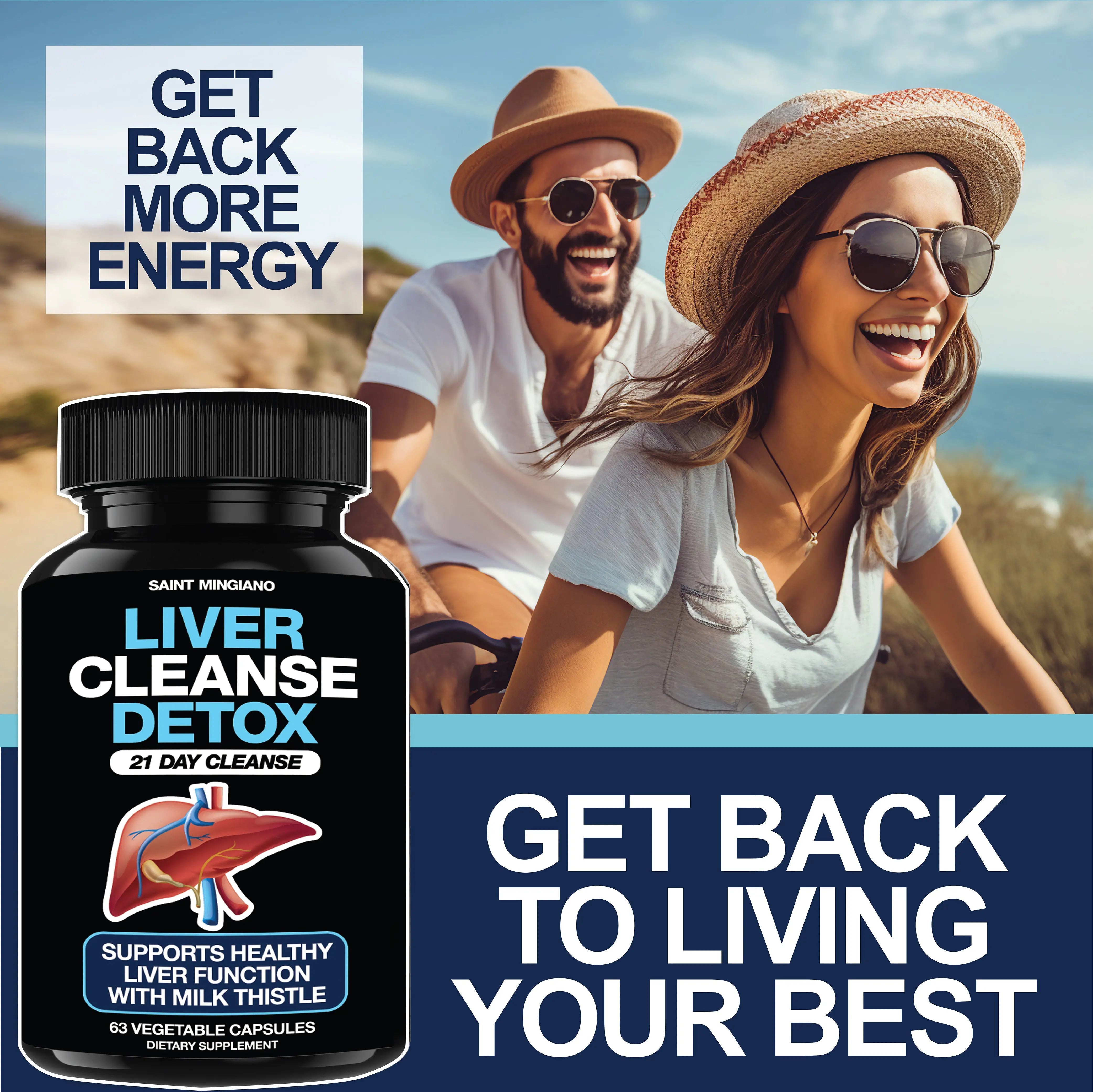 Liver Cleanse Detox – 21-Day Natural Support Saint Mingiano - Supplements & Wellness Dedicated to Holistic Health