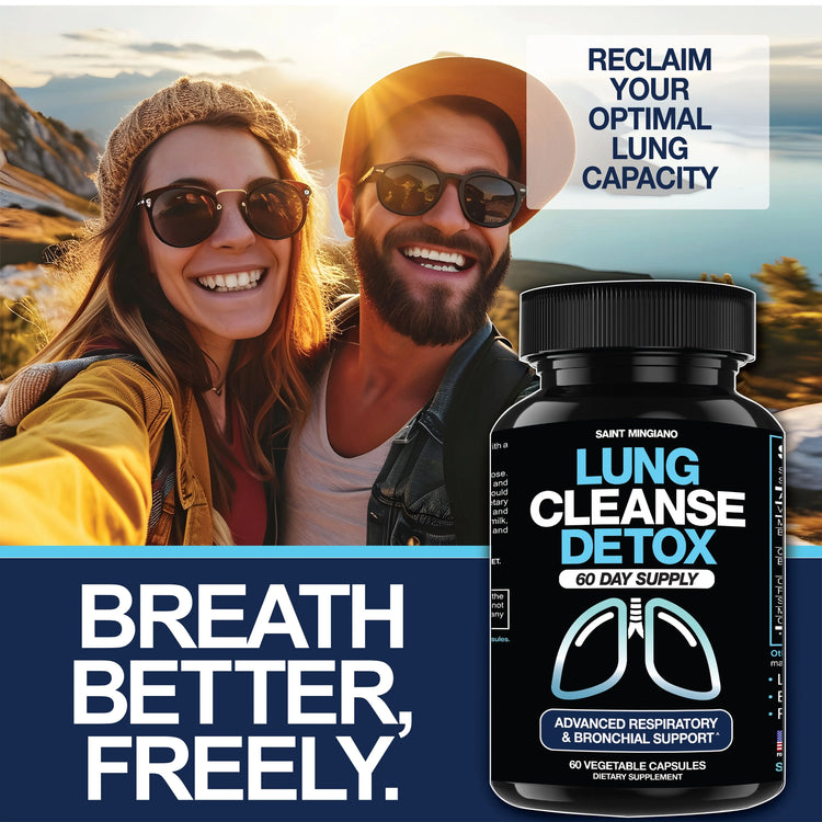 Lung Cleanse Detox – 60 Day Support Saint Mingiano - Supplements & Wellness Dedicated to Holistic Health