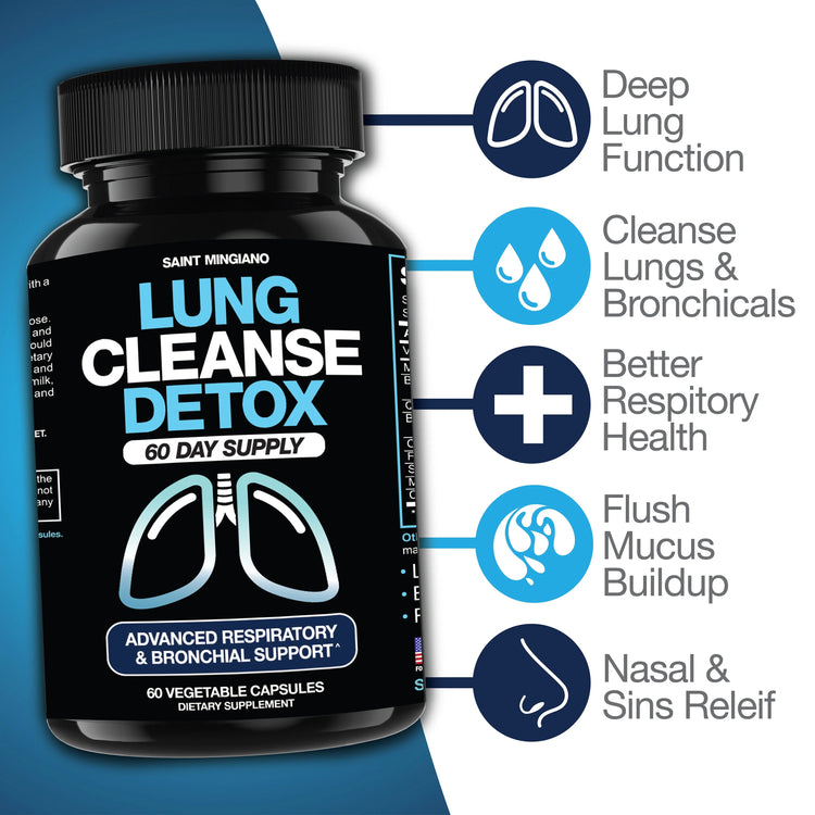 Lung Cleanse Detox – 60 Day Support Saint Mingiano - Supplements & Wellness Dedicated to Holistic Health